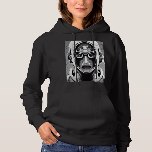 Cyberpunk Hacker Computer Geek design_17 Hoodie (Front)