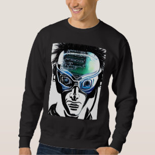 Cyberpunk Hacker Computer Geek design_8 Sweatshirt