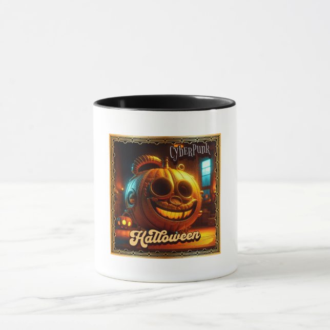 CYBERPUNK HALLOWEEN PUMPKIN MUG (Center)