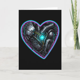 Cyberpunk Heart Valentine Pulse Card
