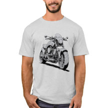 Cyberpunk Ink Drawing of Futuristic Motorcycle