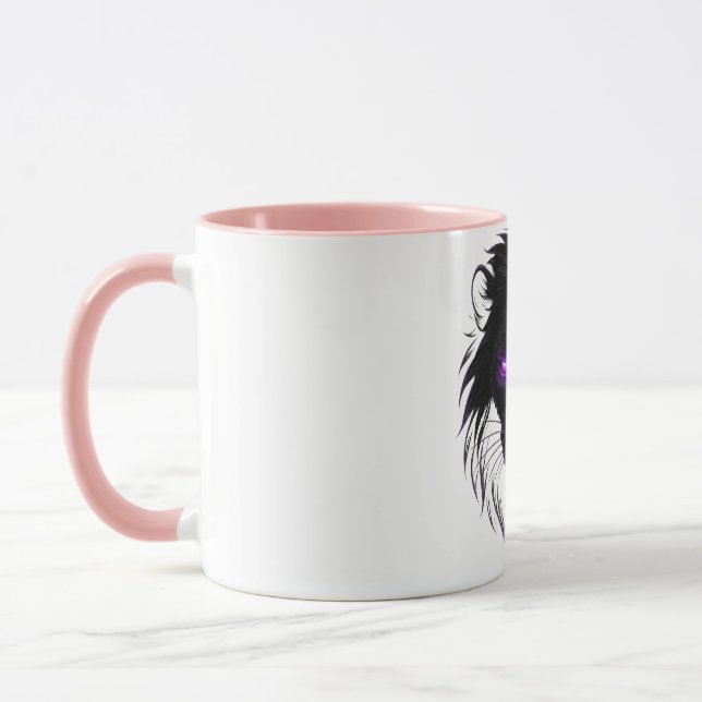Cyberpunk Lion Mug - Tasse de café gras et futuris (Gauche)