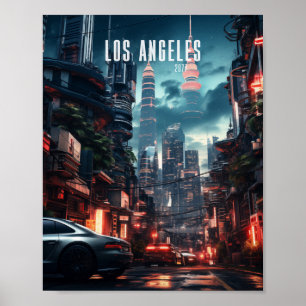 Cyberpunk Los Angeles Poster