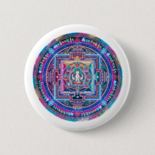 Cyberpunk Mandala 2 Inch Round Button