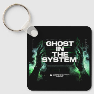 Cyberpunk Matrix Ghost Keychain