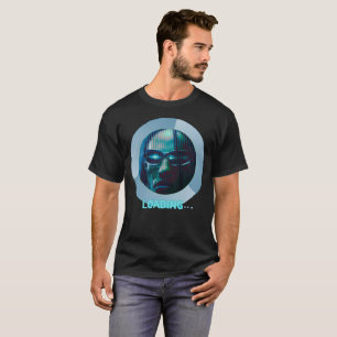Cyberpunk Matrix Loading Neon Style Tech  T-Shirt