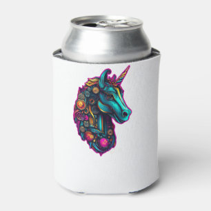 Cyberpunk Metal Unicorn  Can Cooler