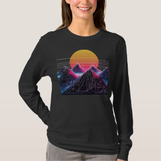 Cyberpunk Mountain, Outdoors Hiking Mountains T-Shirt