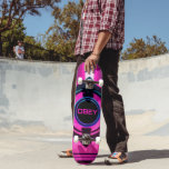 Cyberpunk Neon Obey Streetwear Sci-Fi City Skateboard<br><div class="desc">Hit the concrete jungle with unparalleled, rebellious futuristic style using this incredible cyberpunk skateboard deck. The long, horizontal format of the board is the absolute perfect canvas for this breathtaking neon industrial scene. As you ride, the highly detailed factory structures and the central, glowing "OBEY" mechanical eye stretch across the...</div>