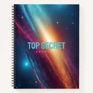Cyberpunk Neon Space Abstract Glowing Galaxy Notebook