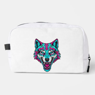 Cyberpunk Neon Wolf - Synthwave Robotic Animal Dopp Kit