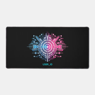 Cyberpunk Neural Interface Power Core Desk Mat