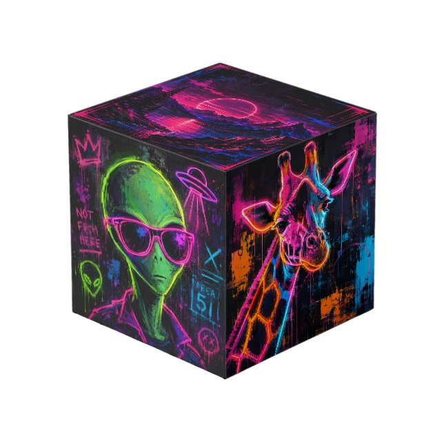 Cyberpunk Original Neon Cube (Front Angled)