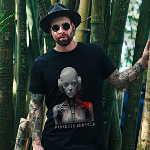 Cyberpunk Paranoid Android Sci-Fi Graphic T-Shirt