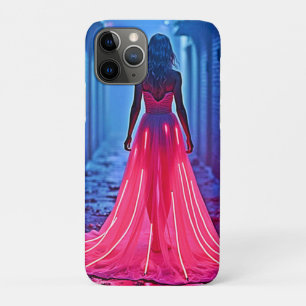 Cyberpunk Pink Light Dress Alleyway Mystery Art iPhone 11 Pro Case
