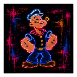 Cyberpunk Popeye Art Poster