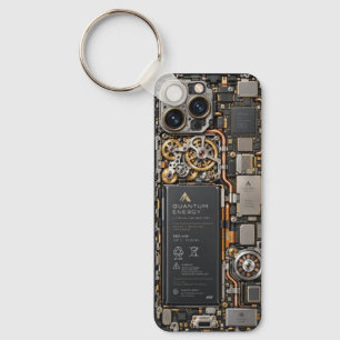 Cyberpunk Quantum Tech Circuit Board Phone Case &  Keychain
