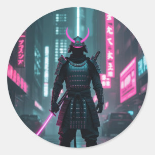 Cyberpunk / Retro Aesthetic Design Classic Round Sticker