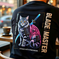 Cyberpunk Samurai Cat Epic Sci-Fi Gift