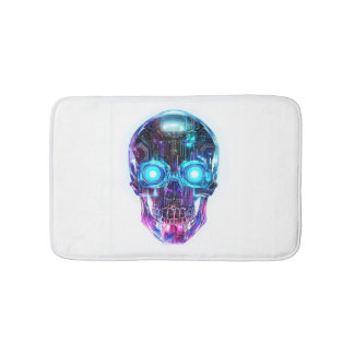 Cyberpunk Skull King Bath Mat