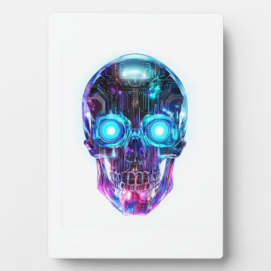 Cyberpunk Skull King Plaque