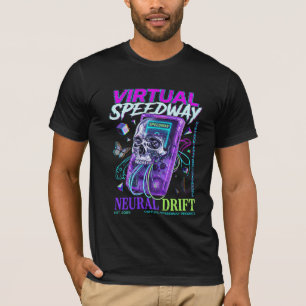 Cyberpunk Skull Shirt Virtual Speedway Synthwave T