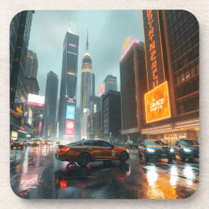 Cyberpunk Skyscrapper City Cars Coaster