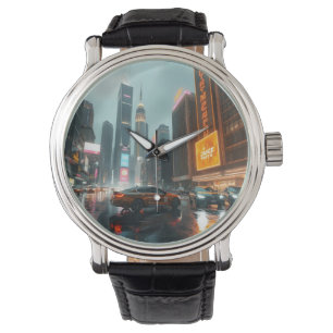 Cyberpunk Skyscrapper City Cars Watch