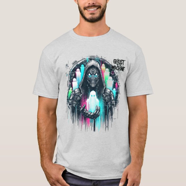 🤖Cyberpunk Streetwear Gamer Ghost In the Machine T-Shirt (Front)