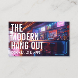 Cyberpunk Style Bar   Large Font Business Card
