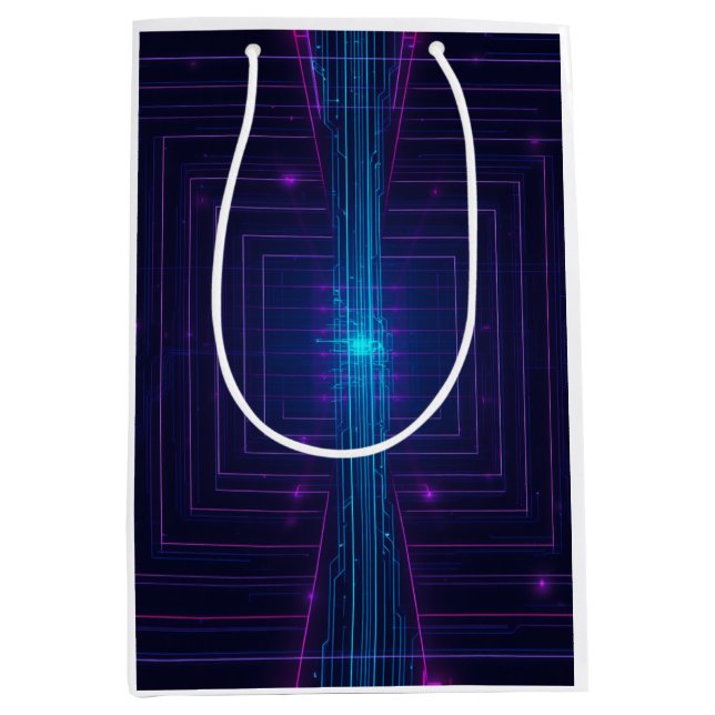 Cyberpunk System Access Neon Gift Bag (Front)