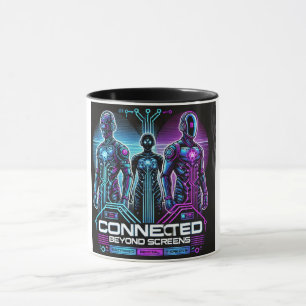 Cyberpunk Tech Friends Digital Bond Mug