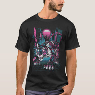 Cyberpunk Tiger – Futuristic Neon Beast T-Shirt