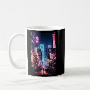 Cyberpunk Tokyo Street Neon Light Coffee Mug