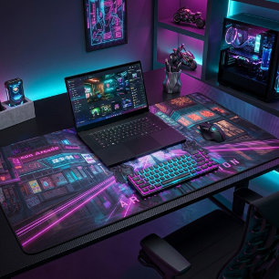 Cyberpunk Ville Néon Nuit Esthétique Jeu Vidéo