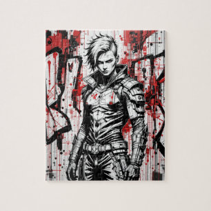 Cyberpunk Warrior Graffiti – Puzzle