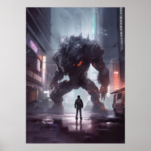 Cyberpunk - Warrior, Gym, Workout, Success Poster