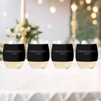 Cybersecurity Agent Stemless Wine Glass