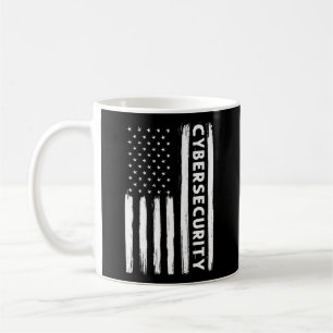 Cybersecurity American Flag Cyber Security Special Coffee Mug
