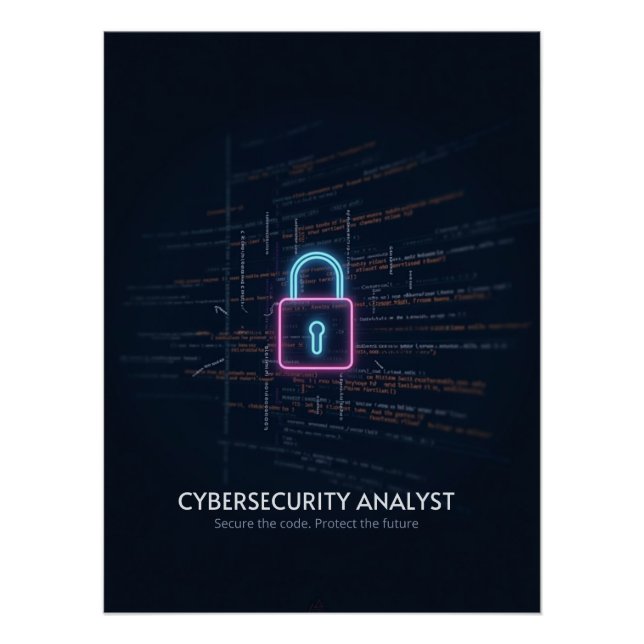 Cybersecurity Analyst – Secure the Code Poster (Front)
