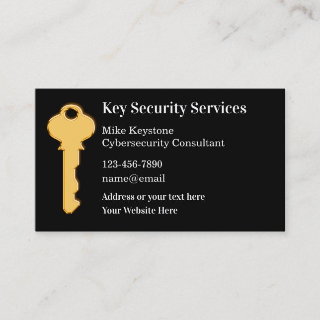 Cybersecurity Business Card Template (Front)