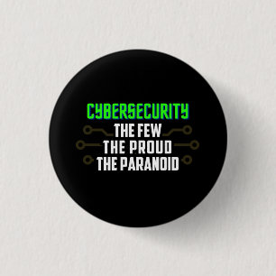 cybersecurity, hacker 1 inch round button