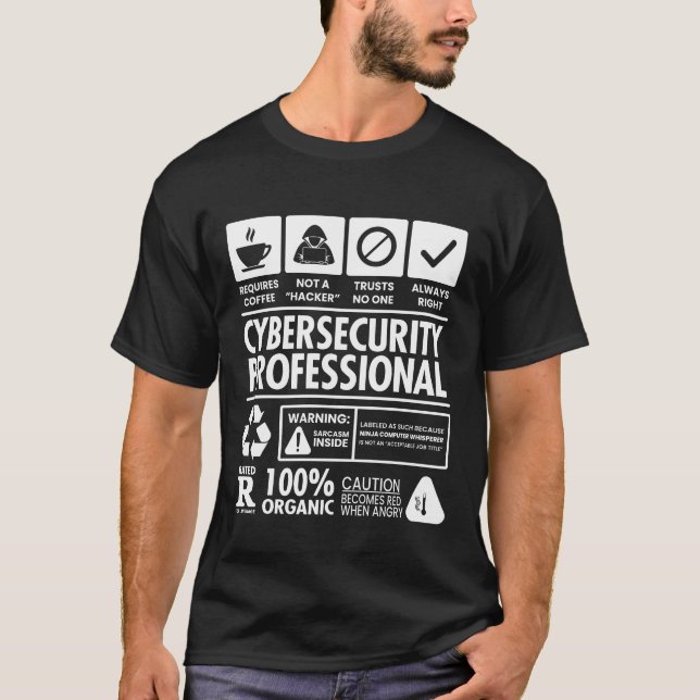 Cybersecurity Network Engineer Analyst Cyber T-Shirt (Front)