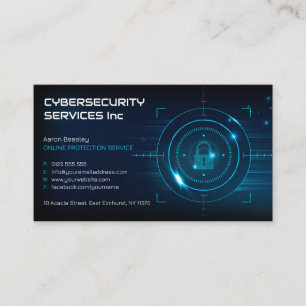 Cybersecurity Services ONLINE PROTECTION SERVICE Business Card