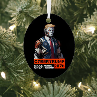 CyberTrump 2076 | Make Mars Great Again Metal Ornament