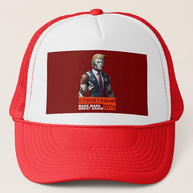 CyberTrump 2076 | Make Mars Great Again Trucker Hat (Front)