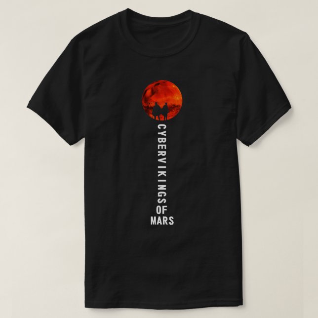 Cybervikings of Mars Typography T-Shirt (Design Front)