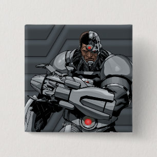 Cyborg 2 Inch Square Button