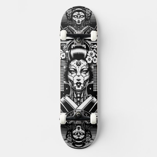 Cyborg Geisha  Skateboard (Front)