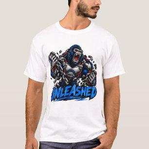 Cyborg Gorilla Gym Workout Shirt, Unleashed Beast  T-Shirt